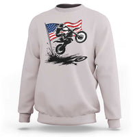 Dirt Bike American Flag Motocross Sweatshirt - Wonder Print Shop