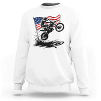 Dirt Bike American Flag Motocross Sweatshirt - Wonder Print Shop