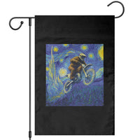 Bigfoot Dirt Bike Sasquatch Garden Flag Starry Night Van Gogh Biker - Wonder Print Shop