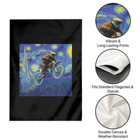 Bigfoot Dirt Bike Sasquatch Garden Flag Starry Night Van Gogh Biker - Wonder Print Shop