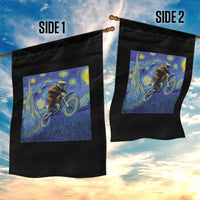 Bigfoot Dirt Bike Sasquatch Garden Flag Starry Night Van Gogh Biker - Wonder Print Shop