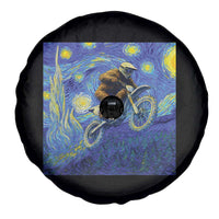 Bigfoot Dirt Bike Sasquatch Spare Tire Cover Starry Night Van Gogh Biker - Wonder Print Shop