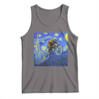 Bigfoot Dirt Bike Sasquatch Tank Top Starry Night Van Gogh Biker - Wonder Print Shop