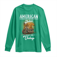 Native American Motorcycle Indian Bikers Club Classic And Vintage Long Sleeve Shirt - Wonder Print Shop