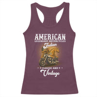 Native American Motorcycle Indian Bikers Club Classic And Vintage Racerback Tank Top - Wonder Print Shop
