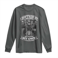 African American Motorcycle Long Sleeve Shirt Skeleton Biker - Wonder Print Shop