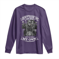 African American Motorcycle Long Sleeve Shirt Skeleton Biker - Wonder Print Shop