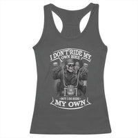 African American Motorcycle Racerback Tank Top Skeleton Biker - Wonder Print Shop