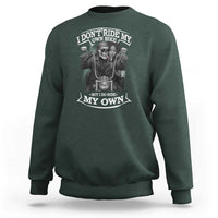 African American Motorcycle Sweatshirt Skeleton Biker - Wonder Print Shop