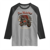 Funny Native American Biker Raglan Shirt I Am Not Old I Am Classic - Wonder Print Shop