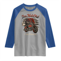 Funny Native American Biker Raglan Shirt I Am Not Old I Am Classic - Wonder Print Shop