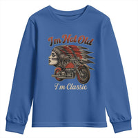 Funny Native American Biker Youth Sweatshirt I Am Not Old I Am Classic - Wonder Print Shop