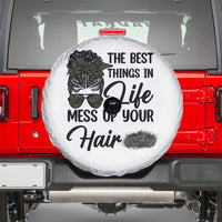 Funny Biker Woman Spare Tire Cover The Best Things In Life Mess Up Your Hair - Wonder Print Shop
