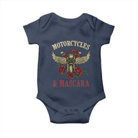 Motorcycle Women Biker Baby Onesie Motorcycles And Mascara Roses - Wonder Print Shop