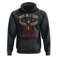 Motorcycle Women Biker Hoodie Motorcycles And Mascara Roses - Wonder Print Shop