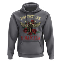 Motorcycle Women Biker Hoodie Motorcycles And Mascara Roses - Wonder Print Shop