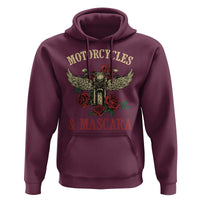 Motorcycle Women Biker Hoodie Motorcycles And Mascara Roses - Wonder Print Shop
