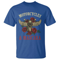 Motorcycle Women Biker T Shirt Motorcycles And Mascara Roses - Wonder Print Shop
