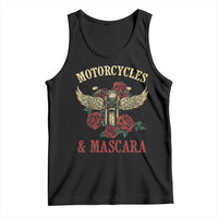 Motorcycle Women Biker Tank Top Motorcycles And Mascara Roses - Wonder Print Shop