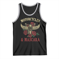 Motorcycle Women Biker Tank Top Motorcycles And Mascara Roses - Wonder Print Shop