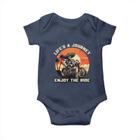 Funny Skeleton Mexican Motorcycle Biker Baby Onesie Life Is A Journey Enjoy the Ride - Wonder Print Shop