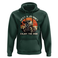 Funny Skeleton Mexican Motorcycle Biker Hoodie Life Is A Journey Enjoy the Ride - Wonder Print Shop
