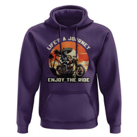 Funny Skeleton Mexican Motorcycle Biker Hoodie Life Is A Journey Enjoy the Ride - Wonder Print Shop