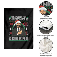Zohran Mamdani Christmas Garden Flag All I Want For Xmas Is New York City - Wonder Print Shop
