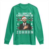 Zohran Mamdani Christmas Long Sleeve Shirt All I Want For Xmas Is New York City - Wonder Print Shop