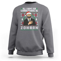 Zohran Mamdani Christmas Sweatshirt All I Want For Xmas Is New York City - Wonder Print Shop