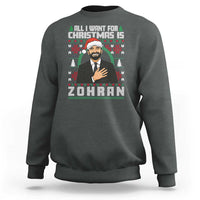 Zohran Mamdani Christmas Sweatshirt All I Want For Xmas Is New York City - Wonder Print Shop