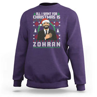Zohran Mamdani Christmas Sweatshirt All I Want For Xmas Is New York City - Wonder Print Shop