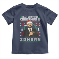Zohran Mamdani Christmas Toddler T Shirt All I Want For Xmas Is New York City - Wonder Print Shop