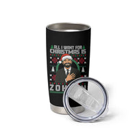 Zohran Mamdani Christmas Tumbler Cup All I Want For Xmas Is New York City - Wonder Print Shop