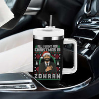 Zohran Mamdani Christmas Tumbler With Handle All I Want For Xmas Is New York City - Wonder Print Shop