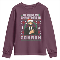 Zohran Mamdani Christmas Youth Sweatshirt All I Want For Xmas Is New York City - Wonder Print Shop