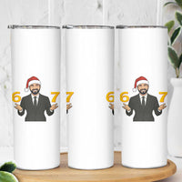 67 Six Seven Zohran Mamdani Christmas Skinny Tumbler - Wonder Print Shop
