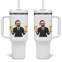 67 Six Seven Zohran Mamdani Christmas Tumbler With Handle - Wonder Print Shop