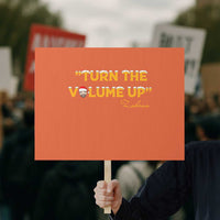 Turn The Volume Up Protest Sign Zohran Mamdani Christmas - Wonder Print Shop