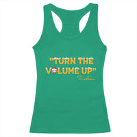 Turn The Volume Up Racerback Tank Top Zohran Mamdani Christmas - Wonder Print Shop