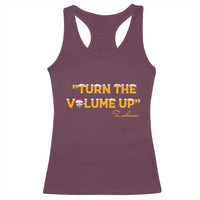 Turn The Volume Up Racerback Tank Top Zohran Mamdani Christmas - Wonder Print Shop