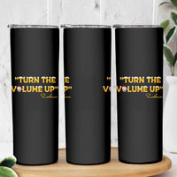Turn The Volume Up Skinny Tumbler Zohran Mamdani Christmas - Wonder Print Shop