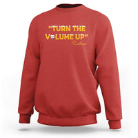 Turn The Volume Up Sweatshirt Zohran Mamdani Christmas - Wonder Print Shop