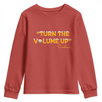Turn The Volume Up Youth Sweatshirt Zohran Mamdani Christmas - Wonder Print Shop