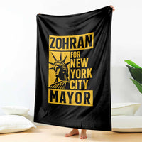 Zohran Mamdani NYC Mayor Throw Blanket Funny Cool Trendy Progressive - Wonder Print Shop