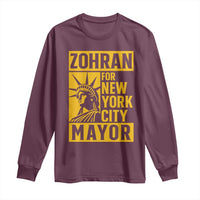 Zohran Mamdani NYC Mayor Long Sleeve Shirt Funny Cool Trendy Progressive - Wonder Print Shop