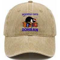 Bodega Cats of New York Washed Cotton Baseball Cap Funny Cat NYC Christmas