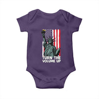 Turn The Volume Up Baby Onesie Statue of Liberty Patriotic American Flag - Wonder Print Shop