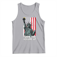 Turn The Volume Up Tank Top Statue of Liberty Patriotic American Flag - Wonder Print Shop