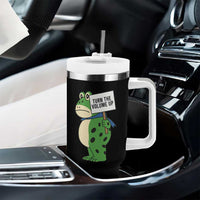 Turn The Volume Up Tumbler With Handle Resist Frog Portland Protest - Wonder Print Shop